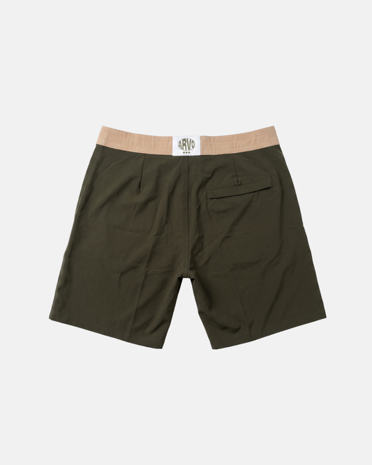 Army Green Oval patch Boardshorts