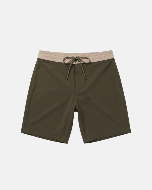 Army Green Oval patch Boardshorts