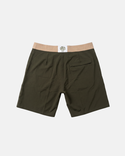 Army Green Oval patch Boardshorts