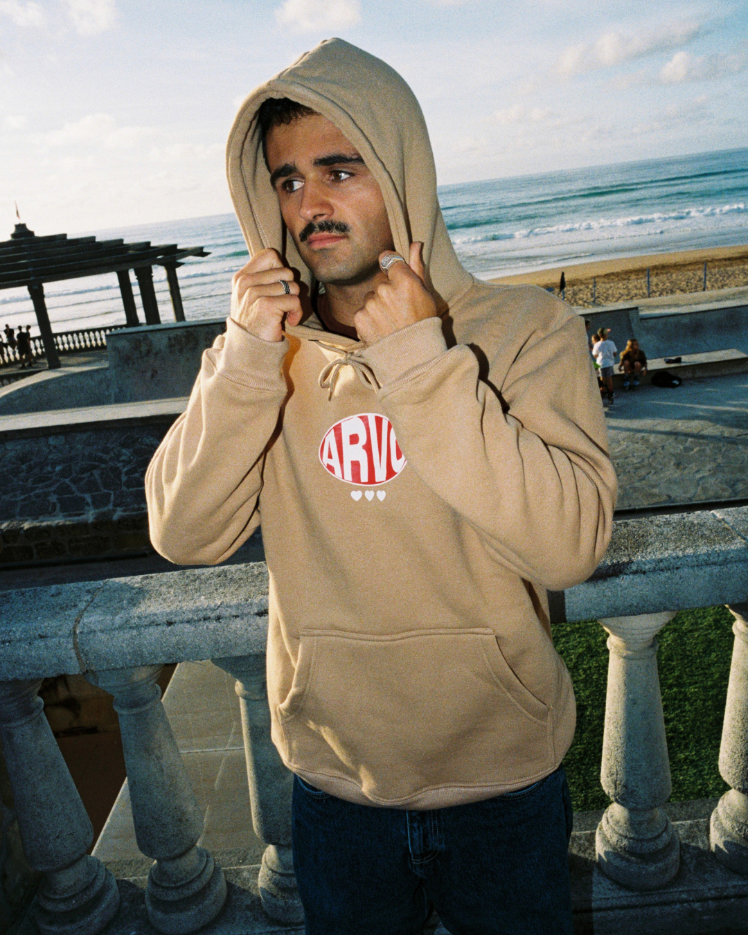 Camel Oval Hoodie