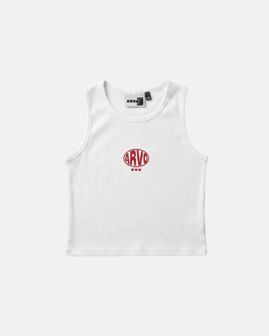 Woman - White Oval Tank